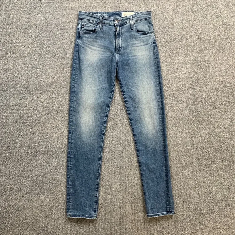 Anthropologie Jeans Womens 27 Blue Denim High Rise Stevie Ankle Slim Straight